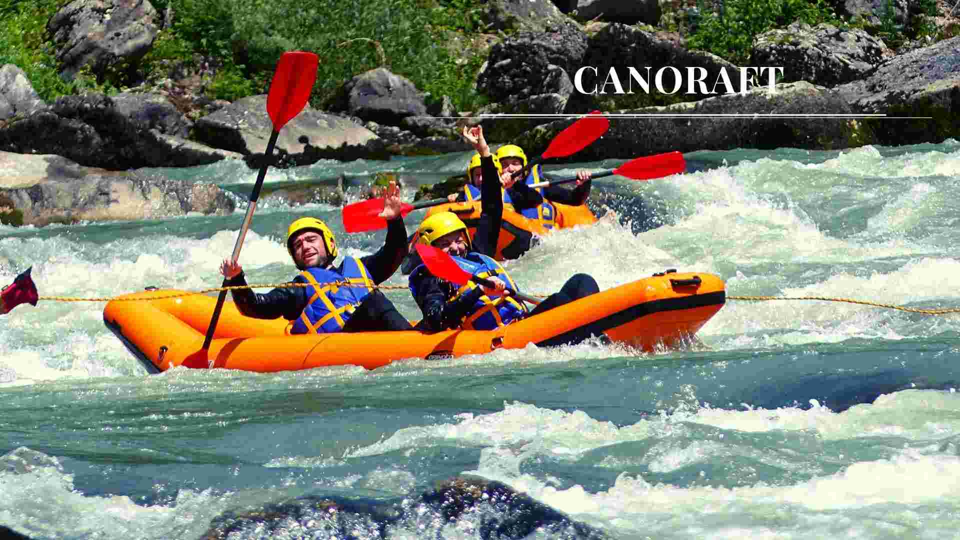 Canoe raft 